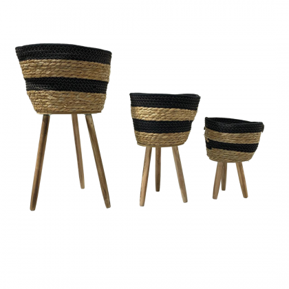 Modern Basket Planter Plant Pot Stand (B)