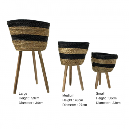 Modern Basket Planter Plant Pot Stand (B)