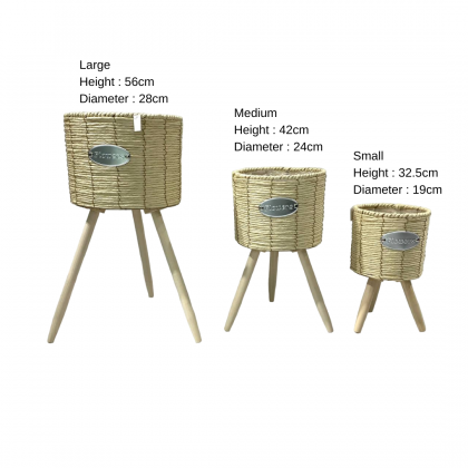 Modern Basket Planter Plant Pot Stand (A)
